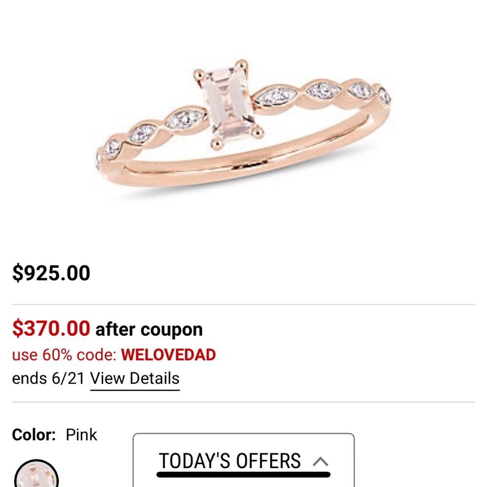 Rose gold engagement ring